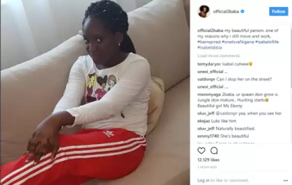 Singer 2face Gushes Over His Beautiful Daughter With Annie Idibia (Photo)